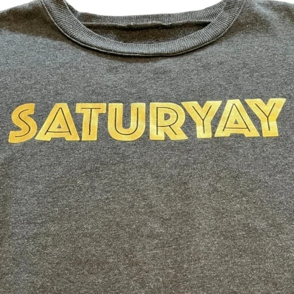 "Saturyay” Avon brand NWOT gray sweatshirt, size large. - Picture 9 of 9